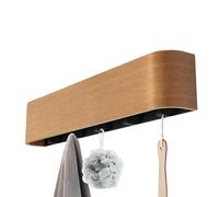 Coat Rack - 20.67 Inches Wooden Hanger for Space Saving, Strong Weight Support with No Drill Design, Waal Mounted Organizer for Clothes, Bags, Keys, Hats, Dorm, Home Use