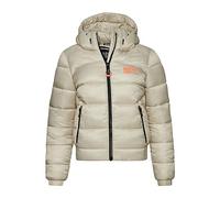 Superdry Sports Puffer Bomber Jacket Chaqueta, Pelican Beige, 42 para Mujer