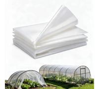 CoatCool Película de polietileno transparente para invernadero, 2 x 2 m | Lámina resistente 500 g/m² impermeable. Multiusos: invernadero, obra, mantel y aislamiento. Cortable y enrollable