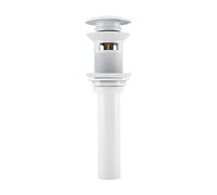 Coated Brass Pop Up Drain Stopper, Overflow Bathroom Sink Drainer with Push Button, Basin Drain Assembly for Kitchen Vanity Sinks