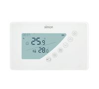 COATI - Termostato Digital, Programación Diaria y Semanal, para Sistemas de Calefacción y Aire Acondicionado, Función Frío/Calor, Rango de Temperatura 5º a 30º, Modo Confort y Económico, Color Blanco