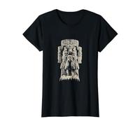 Coatlicue Diosa de la Tierra Azteca Orgullo Azteca Mitología Maya Camiseta gráfica económica, Mujer, Negro, L