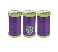 COATS & Clark Hand Hishing Hilo de costura de algodn Cubierto de algodn 325 yardas S960 3 paquetes con 3 Bella's Crafts Needle Breeters (Violeta pr