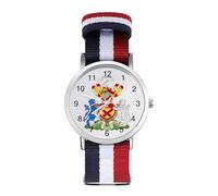 Coats of Arms of Henry Bruce - Reloj de pulsera de cuarzo personalizado con números arábigos con correa ajustable para hombres y mujeres