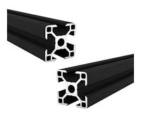 Coavoo 2 piezas 3030 perfil de aluminio 300mm largo, 30mm x 30mm perfil aluminio anodizado negro T-ranura estándar lineal carril marco para impresora DIY 3D DIY y máquina CNC
