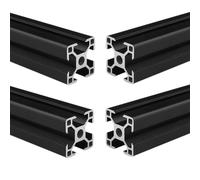 Coavoo Perfil de aluminio 3030, 300 mm, tipo T, perfil de aluminio, 30 x 30 cm, estándar europeo, extrusión lineal anodizada, 4 unidades, para impresoras 3D DIY y CNC