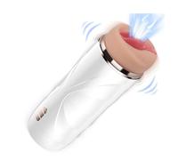 COAYHEL Masturbador Masculino Automático con 7 Modos De Vibración Y 5 Succión, Juguete Sexual para Hombres Adultos, Masturbador Masculino Eléctrico Recargable con Textura Realista