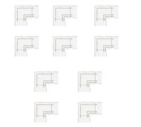 COB - Conector de tira de luces LED de 3 pines de 8 mm, 10 conectores de esquina en forma de L para conexión de extensión de terminal sin soldadura, luces LED