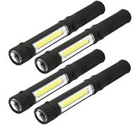 COB Linterna LED de trabajo con base magnética y clip multifunción, luz de trabajo de inspección, 4 unidades