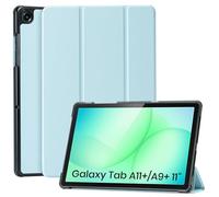 CoBak Funda para Samsung Galaxy Tab A11+ 11" / A9+ 11", Azul Claro | Carcasa rígida PU+PC SM-X230/X236B/X210/X215, 2 ángulos soporte, recortes precisos, protección total, función sueño-despertar