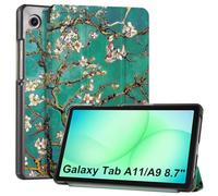 CoBak Funda para Samsung Galaxy Tab A11 8.7" / A9 8.7", Albaricoque | Carcasa rígida PU+PC SM-X230/X236B/X210/X249, 2 ángulos soporte, recortes precisos, protección total, función sueño-despertar