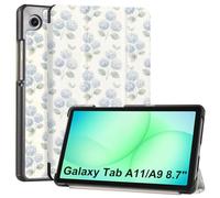 CoBak Funda para Samsung Galaxy Tab A11 8.7" / A9 8.7", Hortensia | Carcasa rígida PU+PC SM-X230/X236B/X210/X249, 2 ángulos soporte, recortes precisos, protección total, función sueño-despertar