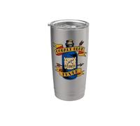 Cobalt Blue Poison Fever Traditional Tattoo Art Vaso térmico de acero inoxidable de doble pared