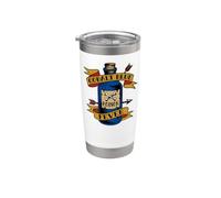 Cobalt Blue Poison Fever Traditional Tattoo Art Vaso térmico de acero inoxidable de doble pared