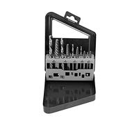 Cobalt Screw Extractor Drill Bit Set | Left Hand Spiral Design for Damaged Bolts/Studs/Hex Screws | 5 - Piece British System Bolt Removers with Metal Storage Box (Black iron box)