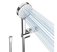 Cobbe Alcachofa de Ducha con Filtro, Cabezal de Ducha y 1.5M Manguera con Soporte, Alcachofa Ducha Antical 6 Modos de Rociado Cabezal de Ducha de Alta Presión (Cromo)