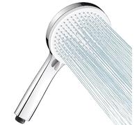 Cobbe Alcachofa de ducha de alta presión de 5 niveles, ahorro de agua, para baño y exterior, cromada, sin obstrucciones