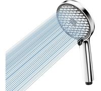 Cobbe Cabezal de Ducha de Alta Presión con 6 Modos de Rociado, Diseño de Flujo Independiente, Ducha de Mano Potente Universal para Baja Presión de Agua, Cromo/Negro