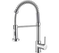 Cobbe Grifo de Cocina, Grifos Cocina Extraible con Resorte Ducha, Grifos de Cocina Fregadero Monomando con 2 Modos de Rociado, Rotación de 360°(Cromo)
