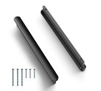 Cobbe Paquete de 10 manijas sólidas en forma de T de 5 pulgadas con espacio central de agujeros para armarios de cocina, manijas y tiradores negros mate para armarios y cajones de baño, accesorios de
