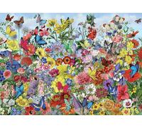 Cobble Hill 1000 Piece Puzzle - Butterfly Garden - Sample Poster Included