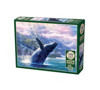 Cobble Hill 3840021 jorobada en Glacier Bay, puzle de 1000 Piezas, Incluye póster para Adultos y niños a Partir de 12 años, montañas, Ballenas, Color (COB40021)
