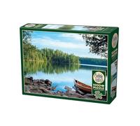 Cobble Hill 3840140 Espejo de la Naturaleza, 1000 Piezas Puzzle a Partir de | Incluye póster de rompecabezas, para adultos y niños, diseño de lago