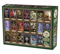 Cobble Hill 3840321 Collage de dragón, puzle de 1000 Piezas, Incluye póster para Adultos y niños a Partir de 12 años, Arte, Puzzle de fantasía, Color