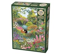 Cobble Hill 3840350 im Garten Puzzle de 1000 Piezas a Partir de 12 años | Incluye póster de rompecabezas, para adultos y niños, paisaje natural, bonita ilustración, rompecabezas de gato