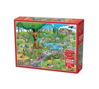 Cobble Hill 3844502 Loco Golf-Puzzle de 1000 Piezas, Incluye póster para Adultos y niños a Partir de 12 años, Objetos Ocultos, Dibujos Animados, Color Campo (COB44502)