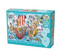 Cobble Hill 3847033 Loco Vikingo-Puzzle Familiar (350 Piezas, Incluye póster, Rompecabezas de Generaciones a Partir de 9 años, Objetos Ocultos), Color Locos
