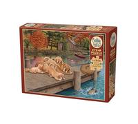 Cobble Hill 3848020 Golden Retriever Am Steg, Puzzle de 275 Piezas, Puzzle Infantil con Piezas Grandes, Incluye póster de Rompecabezas, para niños a Partir de 9 años, Rompecabezas para Perros, Perros