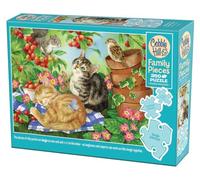 Rompecabezas de 350 piezas familiares de Cobble Hill, bajo el cerezo (familia), póster de muestra incluido