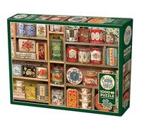 Cobble Hill - Rompecabezas de 1000 piezas, latas vintage, póster de muestra incluido