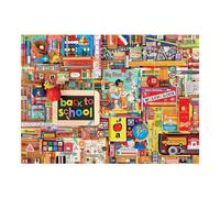 Cobble Hill - Rompecabezas de 1000 piezas, regreso a la escuela, póster de muestra incluido