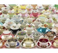 Cobble Hill - Rompecabezas de 275 piezas de fácil manejo, más tazas de té, póster de muestra incluido