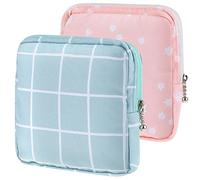 cobee 2 bolsa de almacenamiento de servilletas sanitarias, kit portátil para el período, soporte de período, bolsa de compresas sanitarias