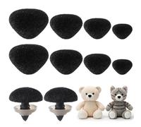 Cobee 40 narices de seguridad para animales de ganchillo, 11/15/17/18 mm, de plástico, con arandelas, para proyectos de manualidades