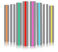 cobee 8 rayas de lectura guiadas, regla de lectura de 19 x 3,2 cm, superposiciones de colores para reducir el estrés visual, tiras de marcadores para dislexia Adhs (multicolor)