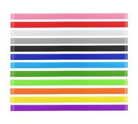cobee Bandas de goma coloridas, 12 bandas de silicona grandes elásticas para libros, portapapeles, cuadernos, cajas de cables grandes