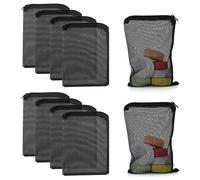 cobee Bolsas de filtro de acuario, 10 bolsas de medios de filtro de acuario con cremallera, bolsa de filtro de malla fina de alto flujo, bolsas reutilizables para carbón activado, biosferas (10