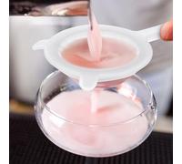 Cobee Colador de alimentos de malla fina, tamiz de plástico de nailon 100 con asa, diseño de doble oreja, colador de cocina para filtrar jugo, café, té, yogur, miel