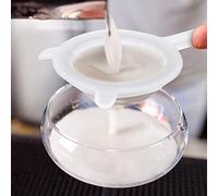 Cobee Colador ultrafino de malla de nailon con asa, para cocina, alimentos, yogur, colador de plástico, doble oreja, para filtrar zumos, café, miel, té (80 mallas)