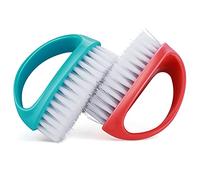Cobee Confezione da 2 pennelli per unghie per la pulizia delle unghie con setole rigide durevoli e resistenti per pulire le unghie con manico resistente e profonda pulizia delle unghie