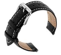 Cobee Correa de reloj de cuero genuino, primera capa de piel de becerro, correa de reloj vintage con hebilla de acero inoxidable, correas de repuesto universales para hombre y mujer, grano de lichi