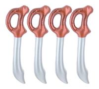 Cobee Espadas inflables de pirata, 4 piezas de juguetes inflados para fiestas temáticas de piratas, cumpleaños, piscina, cosplay, accesorios de disfraces, accesorios de escenario, juguete de agua