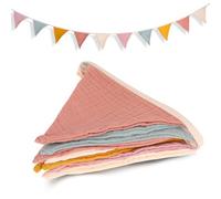 Cobee - Guirnalda de banderines para habitación infantil, 2,8 m, banderines de tela, bandera de suspensión para dormitorio, decoración de habitación infantil, habitación o bebé