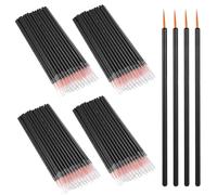 cobee Juego de 100 brochas desechables para delineador de ojos, aplicador de delineador de ojos de punta ultrafina, varitas de cepillo de pestañas cosmético, herramienta de maquillaje para