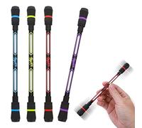 Cobee Lapicero Giratorio, 4 unidades de 19 cm, peso, dedo enrollable, revestimiento antideslizante, para estudiantes, alivio de presión (minas negras 0,5 mm)