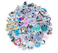 Cobee Lindas Calcomanías de Koala - 50 Calcomanías de Animales de Dibujos Animados Impermeables Vinilo con Osos de Koala - Recompensa para Maestros